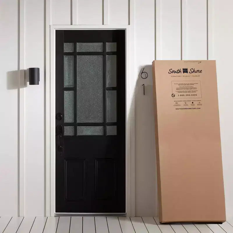 Cómoda de 5 cajones en marrón/roble nórdico: diseño moderno urbano, tiradores y patas metálicas, superficie laminada