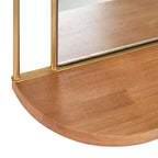 Espejo de pared enmarcado con estante, 23x30, natural