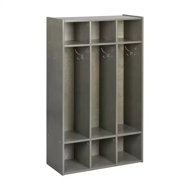 ECR4Kids Streamline 3-Section Coat Locker with Cubby Storage, Classroom Furniture