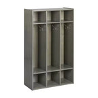 ECR4Kids Streamline 3-Section Coat Locker with Cubby Storage, Classroom Furniture