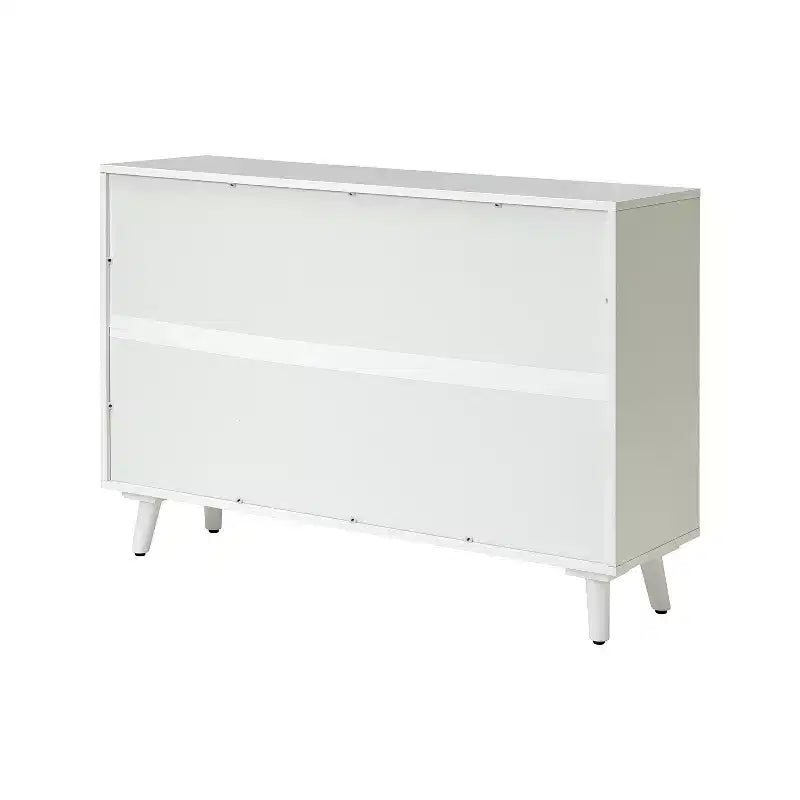 Alexis, mueble auxiliar de 3 puertas con celosía y aparador de almacenamiento